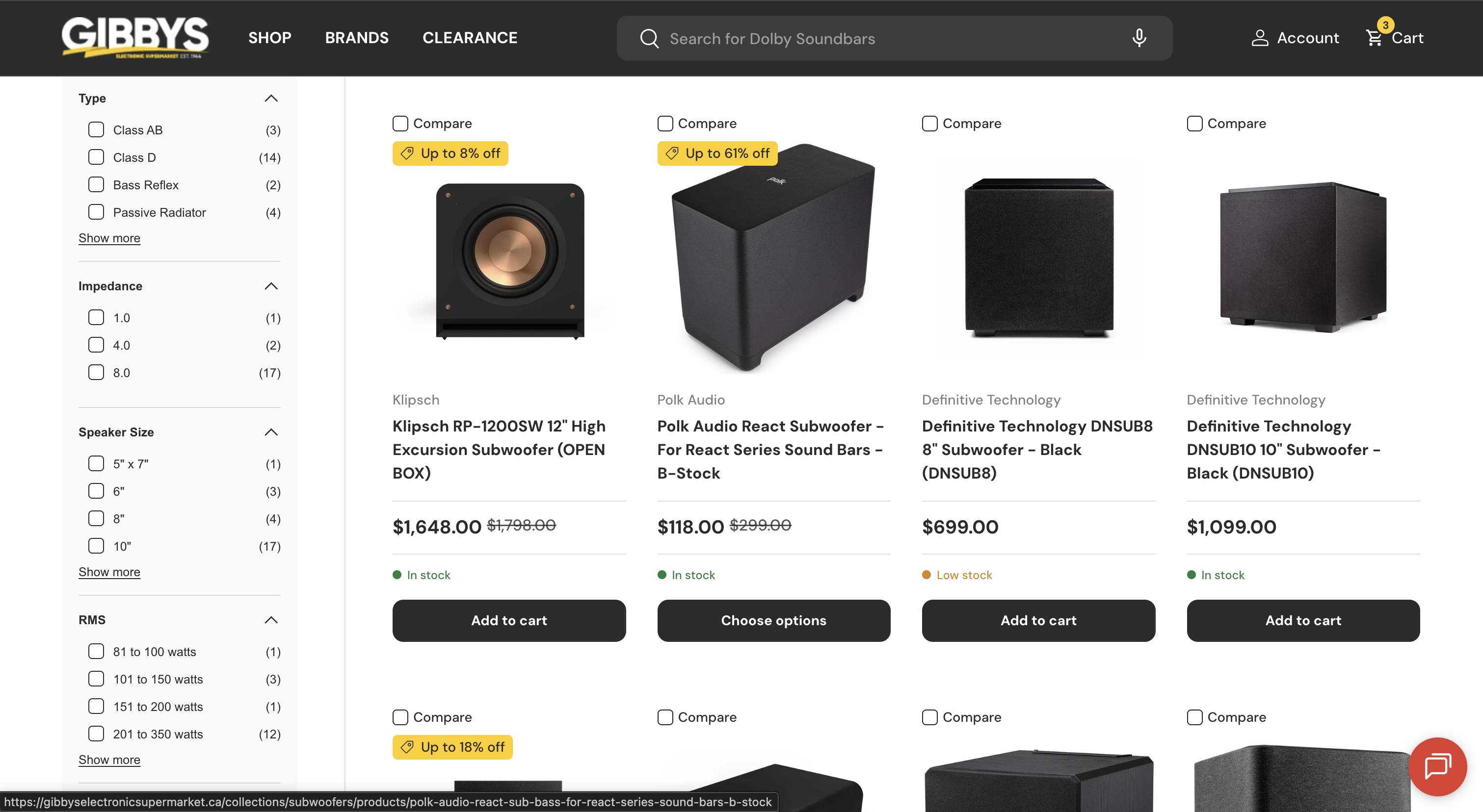 Gibbys Electronic Supermarket desktop screenshot 8